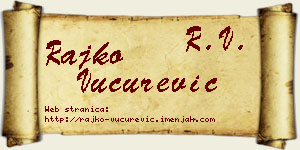 Rajko Vučurević vizit kartica